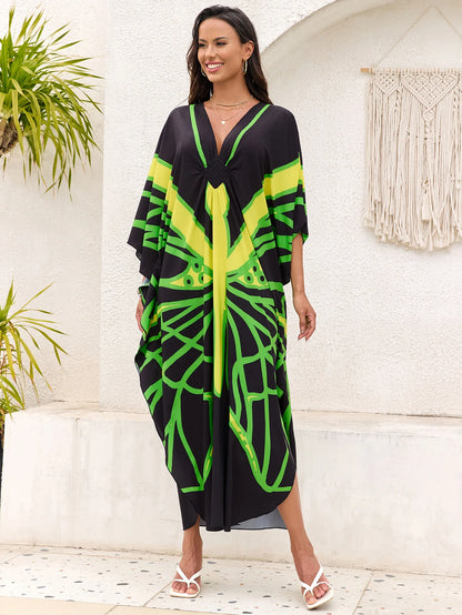 Women’s Flowing Caftan Cover-Up – Beach & Poolside Elegance