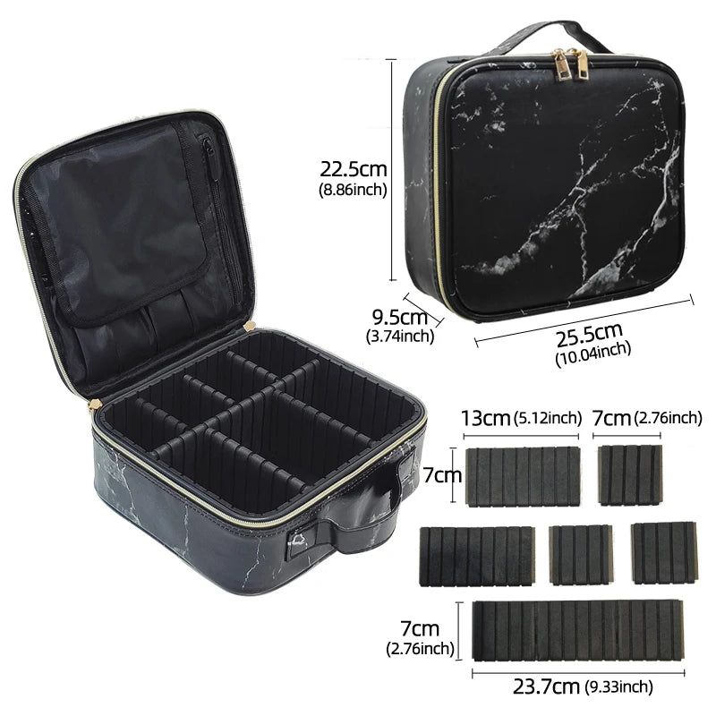 Travel Makeup Organizer Case – Portable Zipper Storage