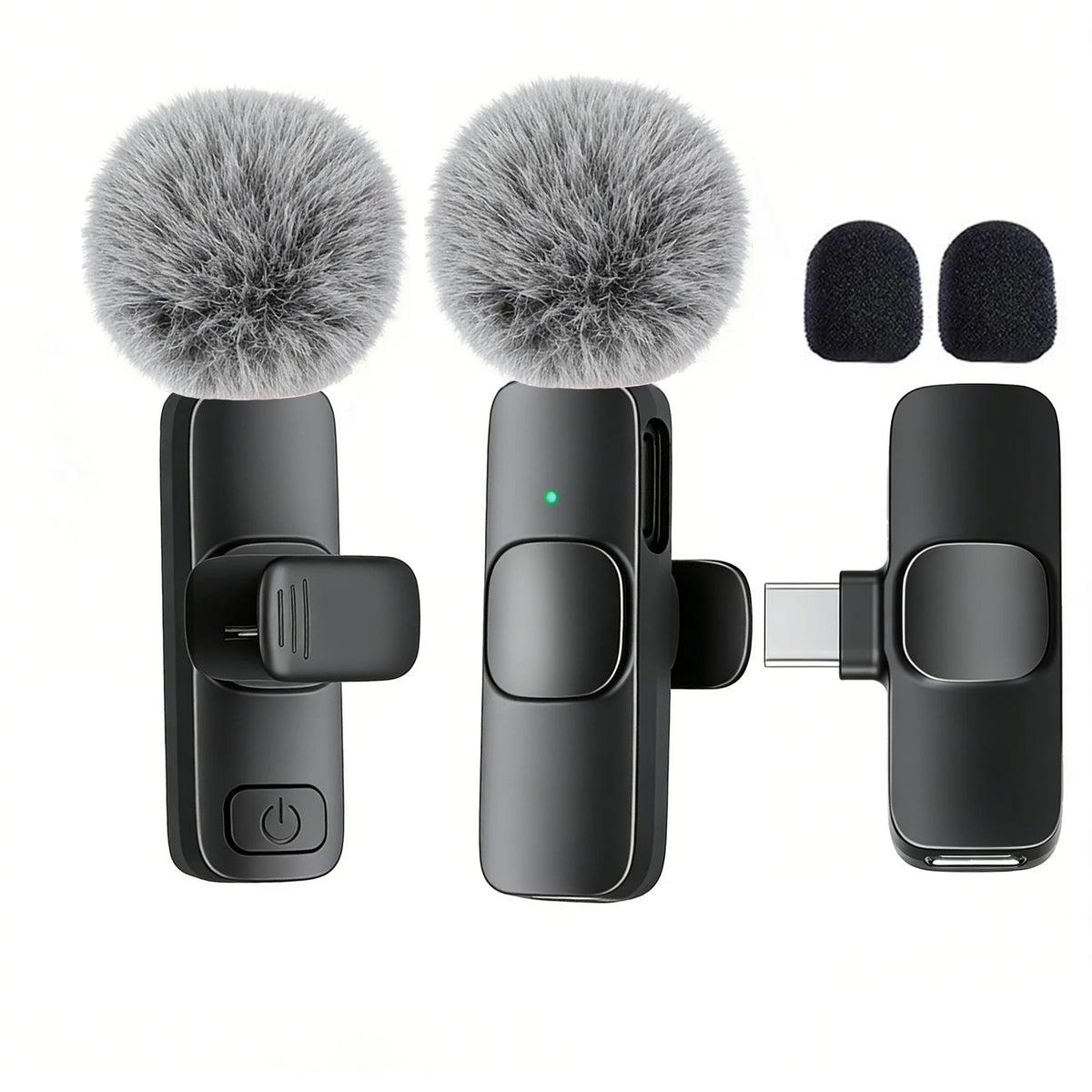 USB-C Wireless Lavalier Microphone – Portable Clip-On Travel Mic