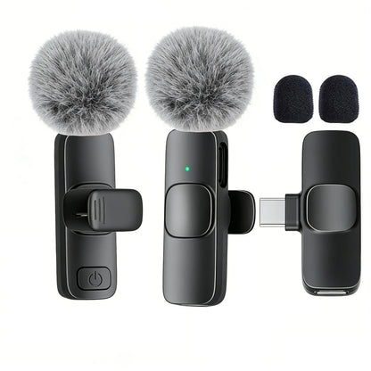 USB-C Wireless Lavalier Microphone – Portable Clip-On Travel Mic