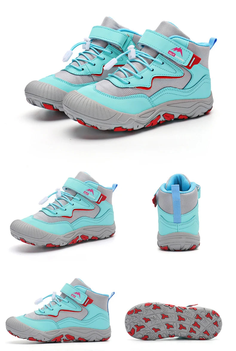 Kids Hiking Boots Toddler Girls Boys Hiking Shoes  Anti-Collision Non-Slip Athletic Outdoor Trekking Boots