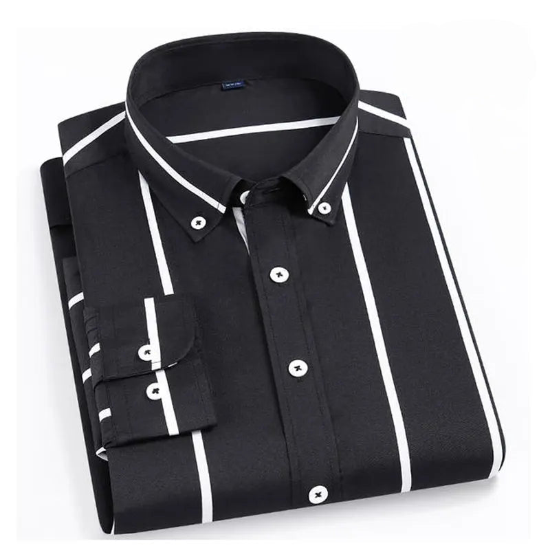 Men’s Long Sleeve Pattern Dress Shirt – Smart Casual
