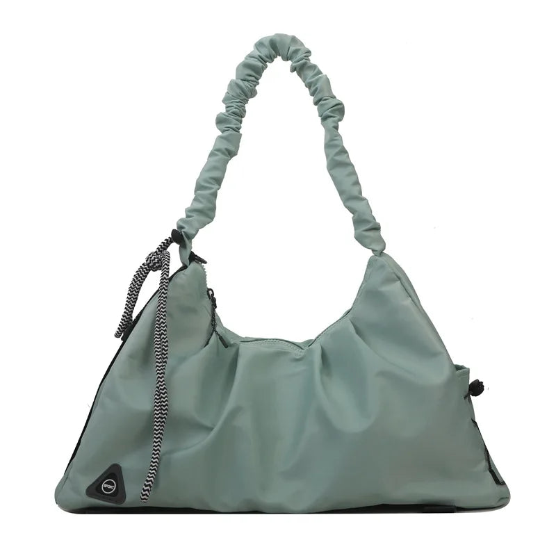 Women’s Ruched Gym Bag – Shoe Pocket, Wet Compartment & Yoga Mat Strap