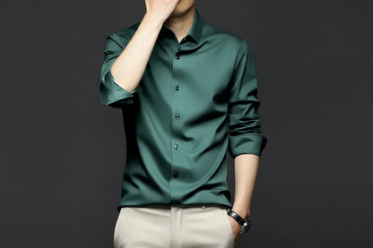 Men’s Wrinkle-Resistant Dress Shirt – Long Sleeve Button Down