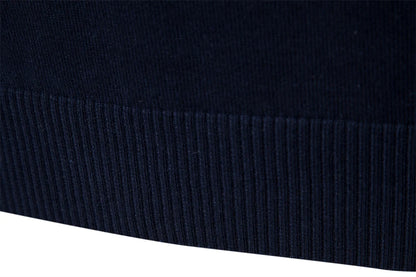 Men’s Quarter-Zip Mock Neck Knit Pullover – Long Sleeve