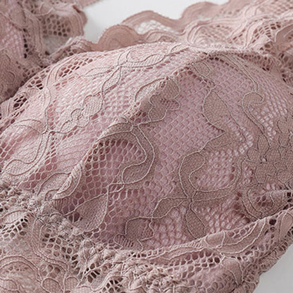 Women’s Lace V-Neck Tank Top – Soft Stretch Bralette Style