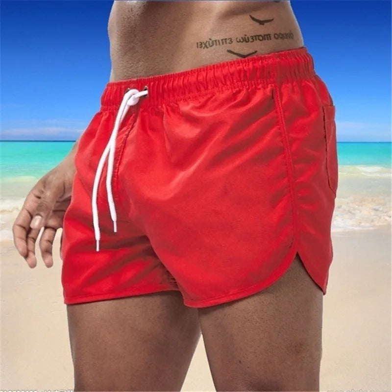 Men’s Quick-Dry Color Block Swim Shorts