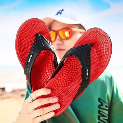 Men’s Massage Flip Flops – Lightweight Breathable Beach Sandals