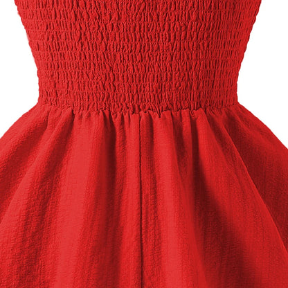 Girls’ Tiered Sling Dress – Sleeveless, Stretch Waist (8Y–12Y)