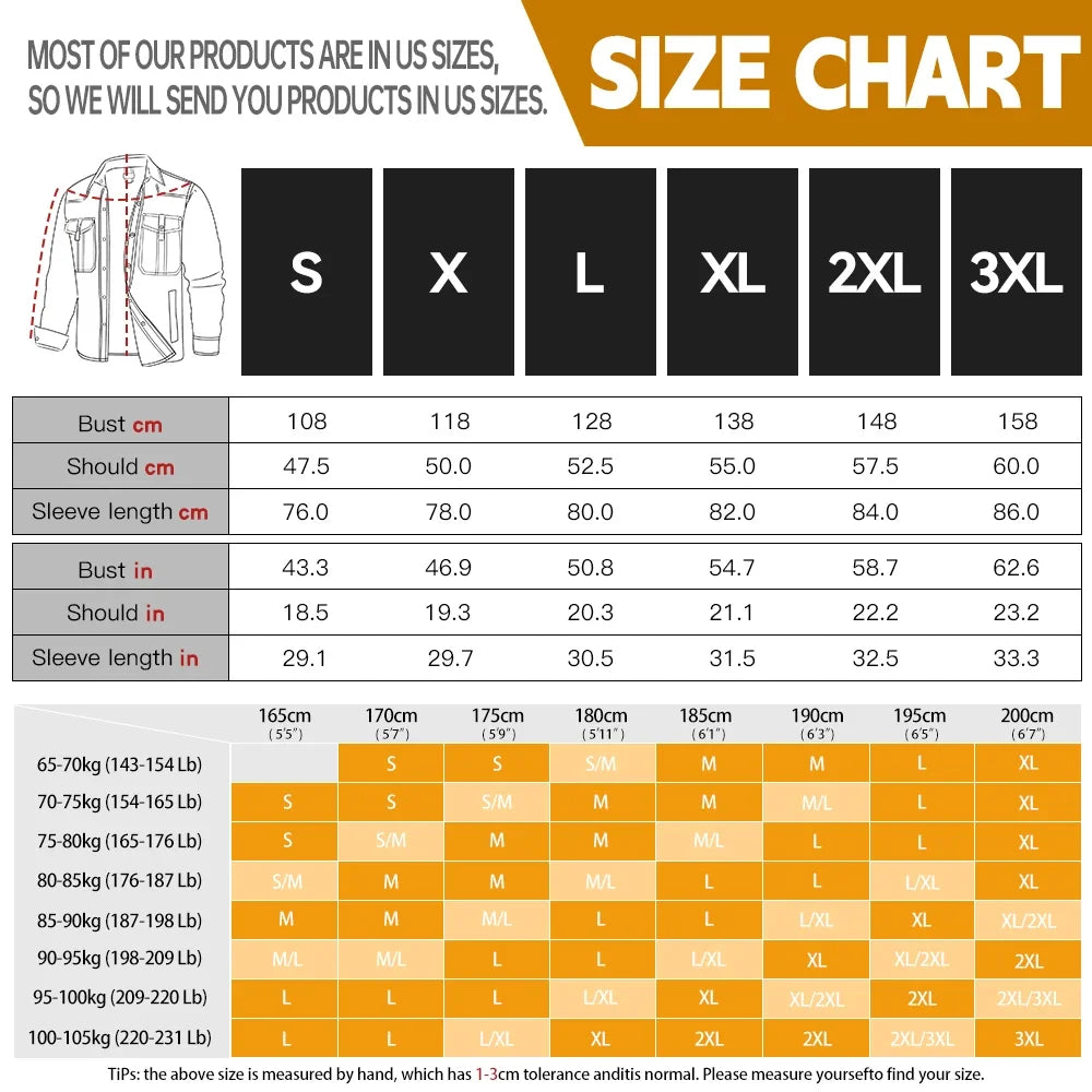 Men's Jackets Winter Windproof Warm Casual Bomber Coat Plaid Sherpa Lined Flannel Outdoor Classic Jacket Men US Size