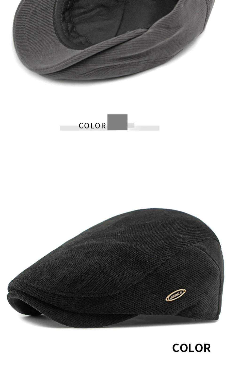 Men’s Adjustable Corduroy Flat Cap – Classic Casual Style