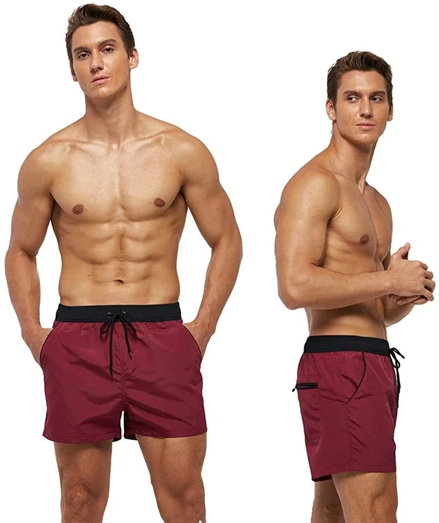 Men’s & Teens’ Quick-Dry Swim Shorts – Elastic Waist with Mesh Lining