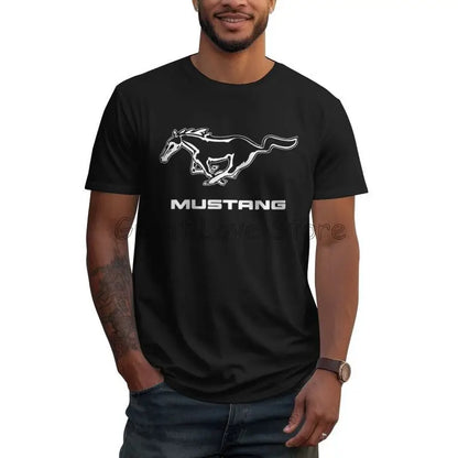 Men’s Mustang 100% Cotton Short Sleeve Tee – Breathable, Soft & Wrinkle-Resistant