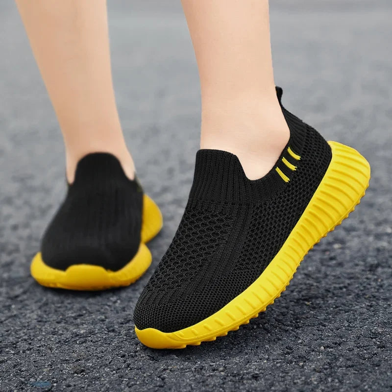 Kids’ Breathable Mesh Slip-on Sneakers