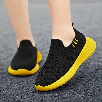 Kids’ Breathable Mesh Slip-on Sneakers