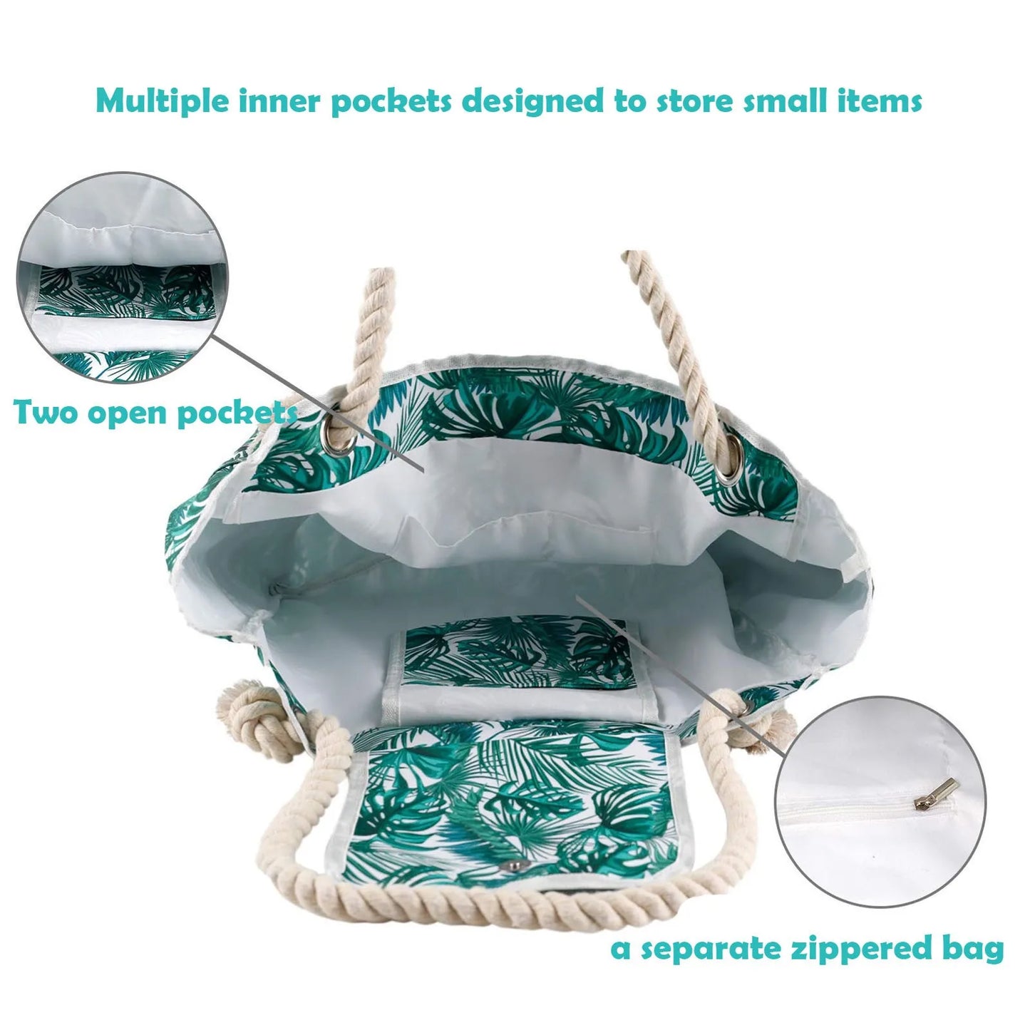 Striped Rope-Handle Beach Tote - The Dock Drop