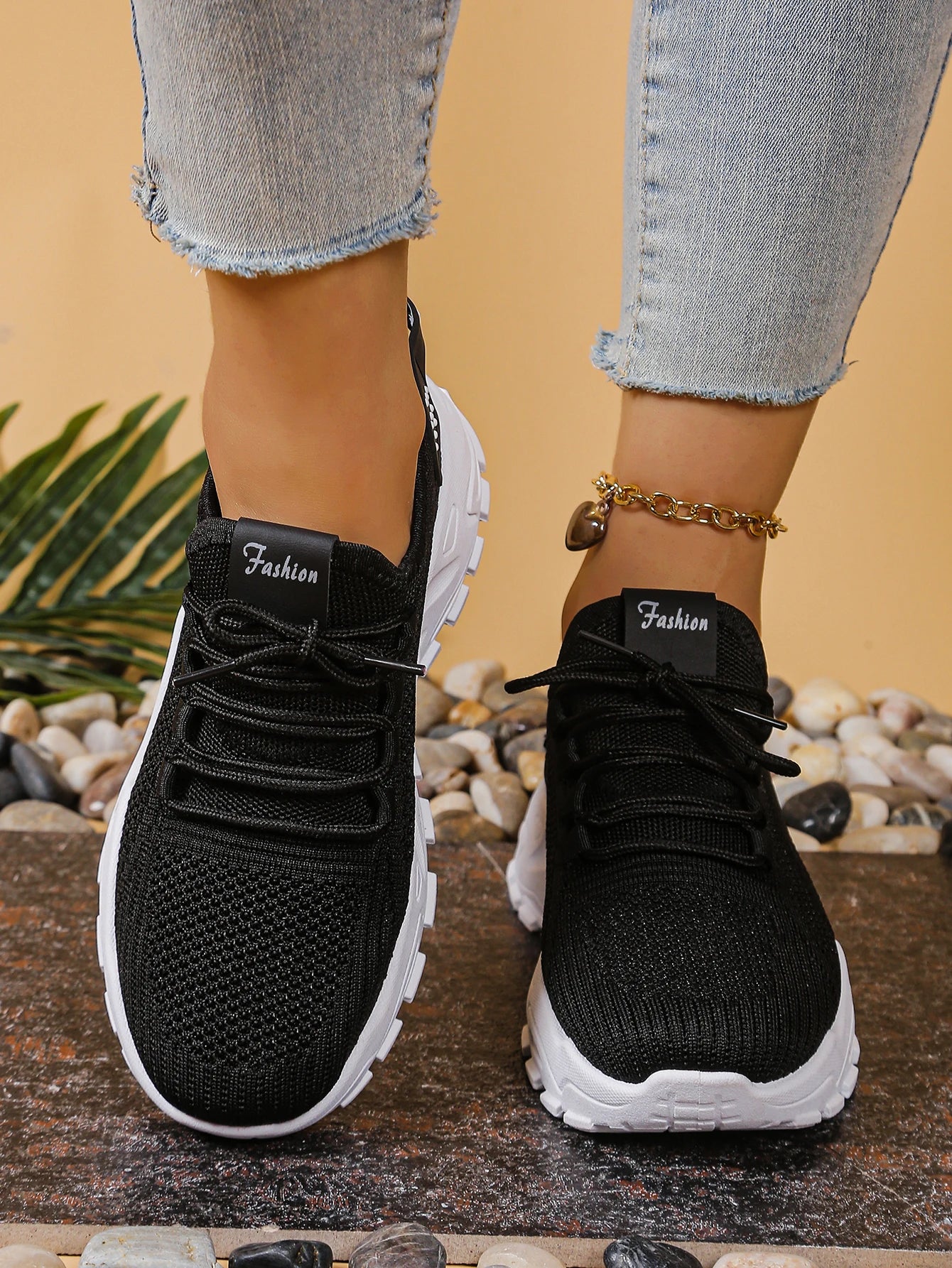 Women's peek-a-boo mesh Leopard print sneakers