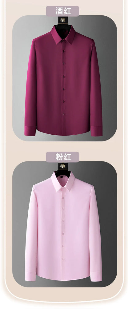 Men’s & Teens Premium Long-Sleeve Formal Dress Shirt – Easy-Care Broadcloth