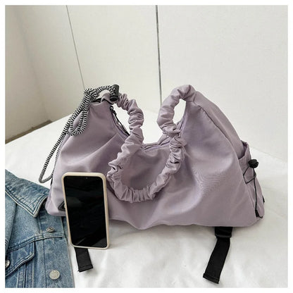 Women’s Ruched Gym Bag – Shoe Pocket, Wet Compartment & Yoga Mat Strap