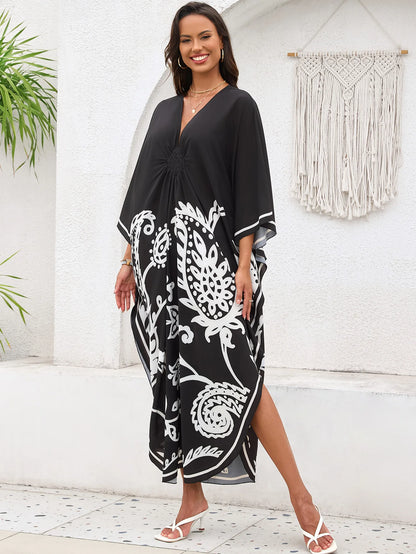 Women’s Flowing Caftan Cover-Up – Beach & Poolside Elegance