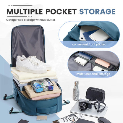 Vacuum Compression Travel Backpack – Expandable Carry-On, 20–35L
