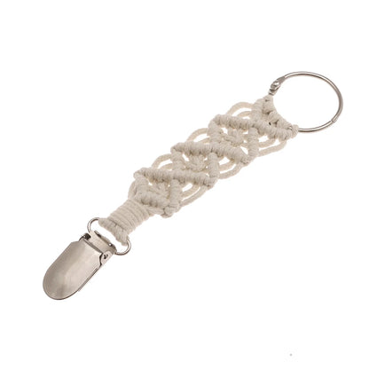 Macramé Hat Clip Keychain – Travel Hat Holder for Bags & Backpacks