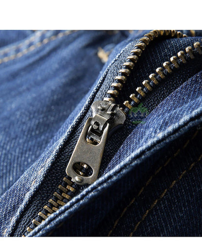 Brand Clothing High Quality Summer Cotton Men's Jeans Classic Business Straight Denim Black Pants Work Trouser Male Plus size 40