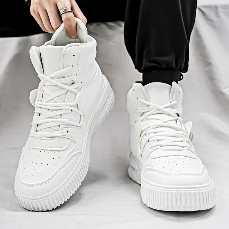Men’s High-Top Skate Sneakers – Non-Slip, Padded Ankle Support