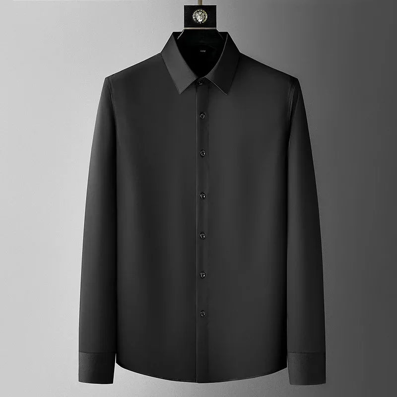 Men’s & Teens Premium Long-Sleeve Formal Dress Shirt – Easy-Care Broadcloth