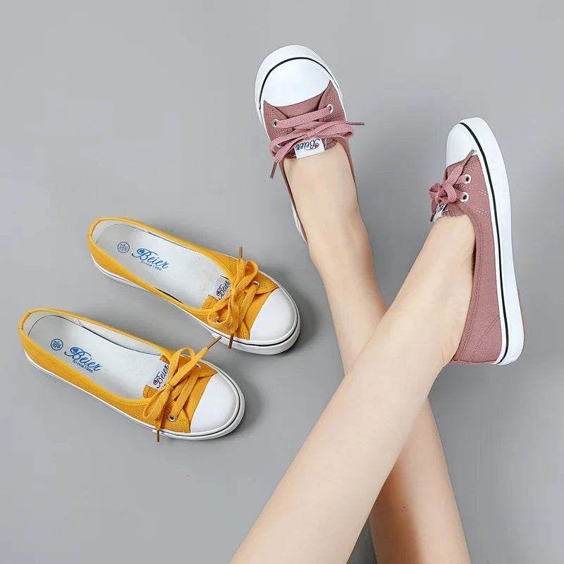 Canvas Slip-On Sneakers for Women & Teens | Lightweight, Low Profile