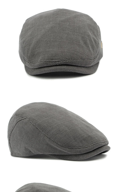 Men’s Adjustable Corduroy Flat Cap – Classic Casual Style