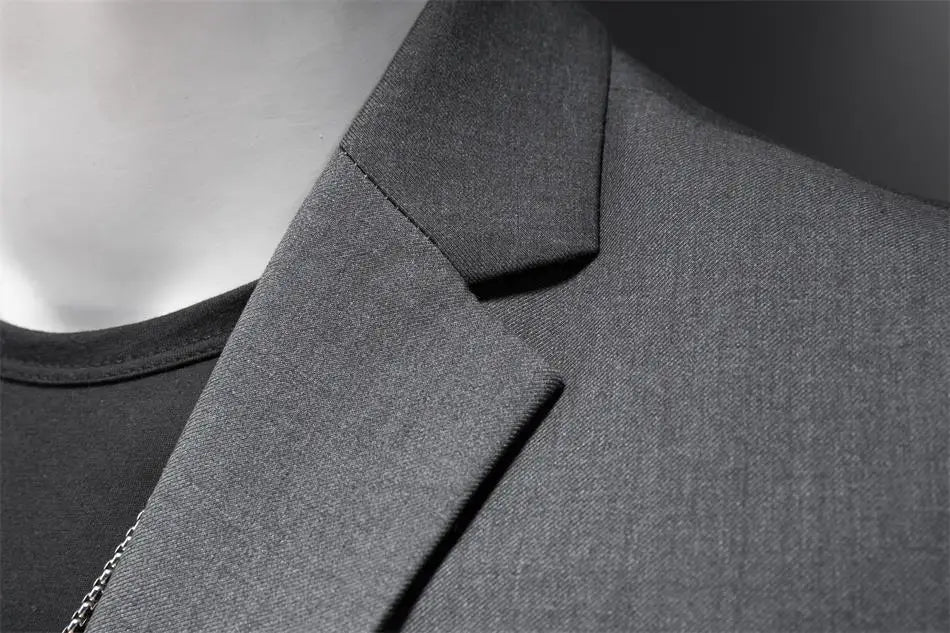 Men’s & Teens Solid Color Single-Button Blazer – Formal & Semi-Formal