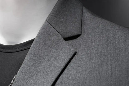 Men’s & Teens Solid Color Single-Button Blazer – Formal & Semi-Formal