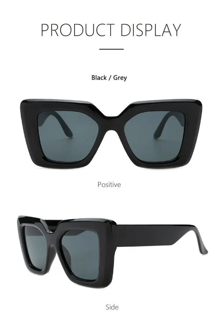 Oversized Square Sunglasses – UV400 Protection