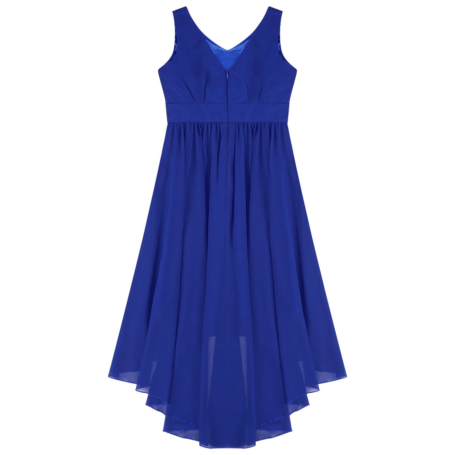 Girls’ Beaded Hi-Low Chiffon Dress – Flower Girl & Party