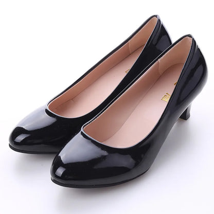 Women’s Classic Heeled Pumps – Slip-On, Office to Evening