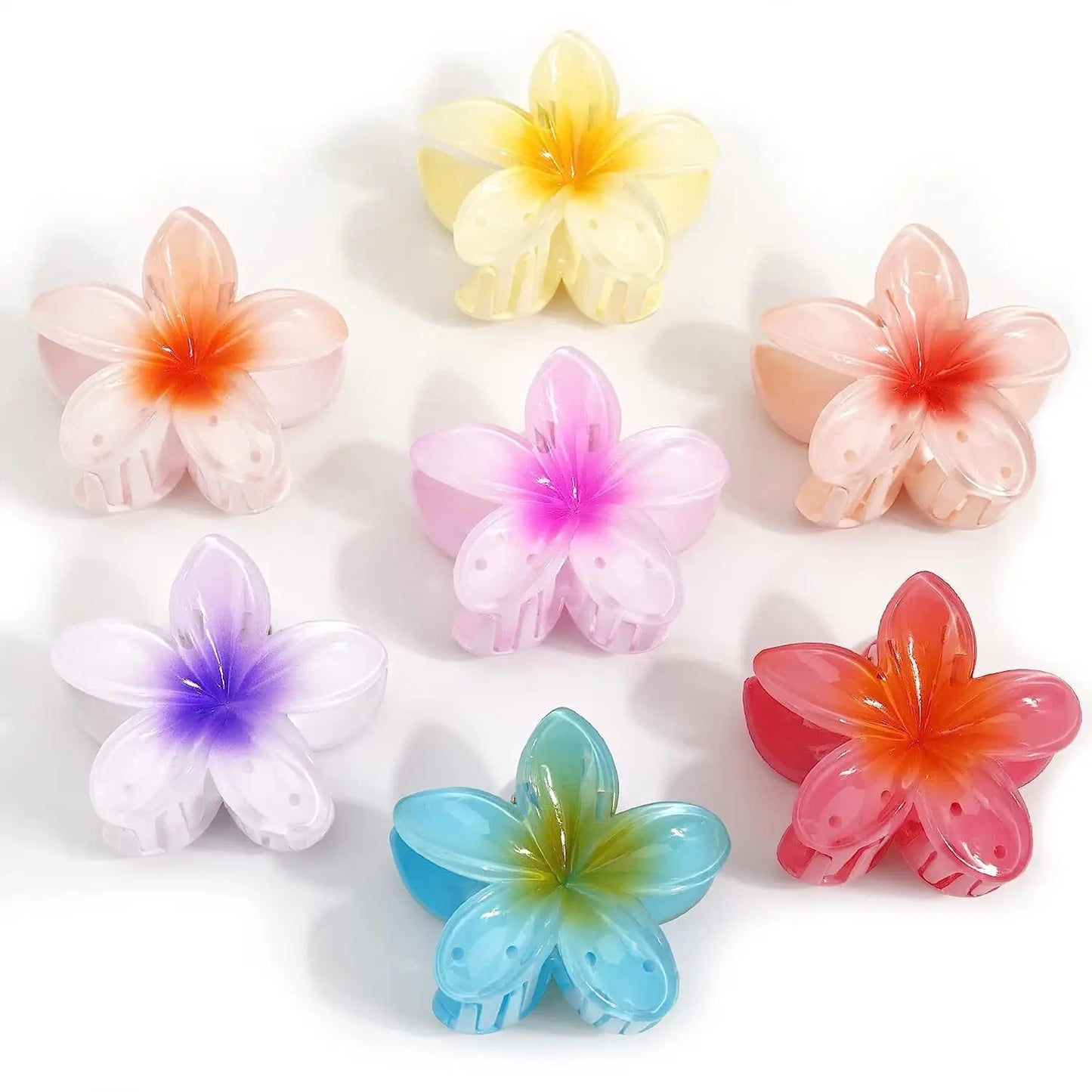 Tropical Flower Hair Claw Clip – Gradient Color