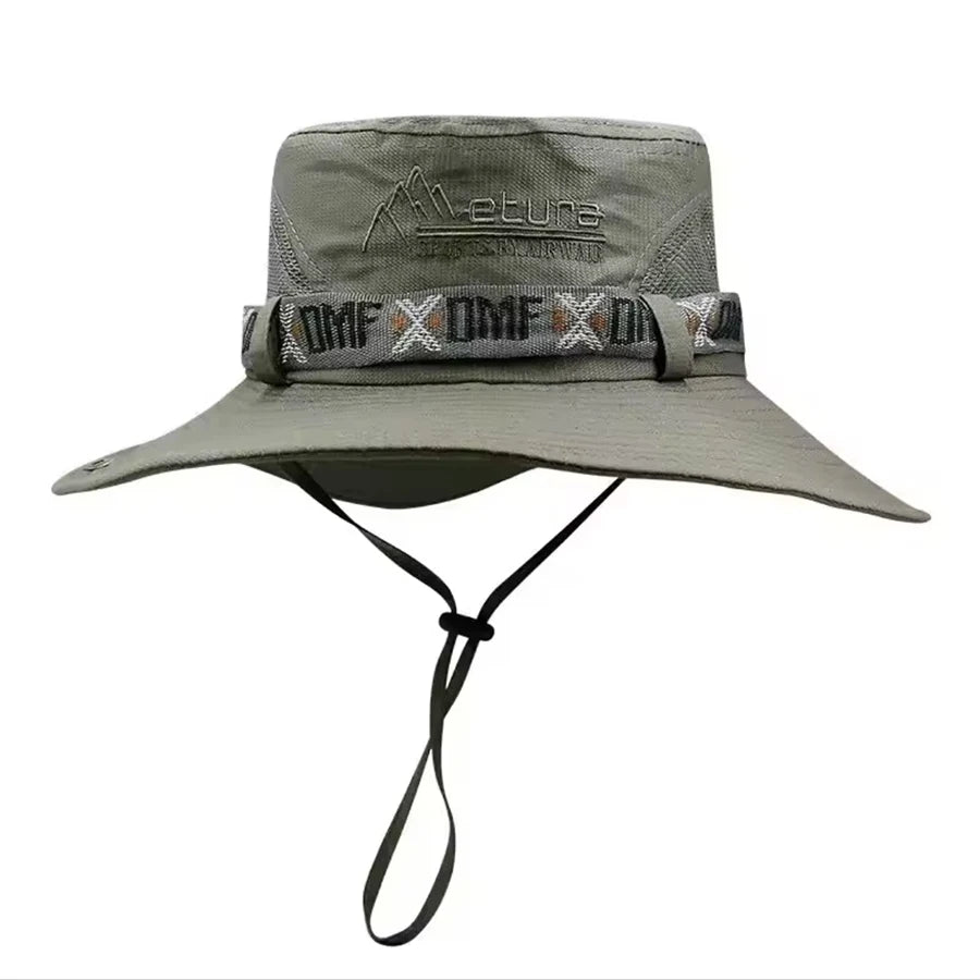 Men’s Wide-Brim Sun Hat with Mesh Vent – Cruise & Shore Ready