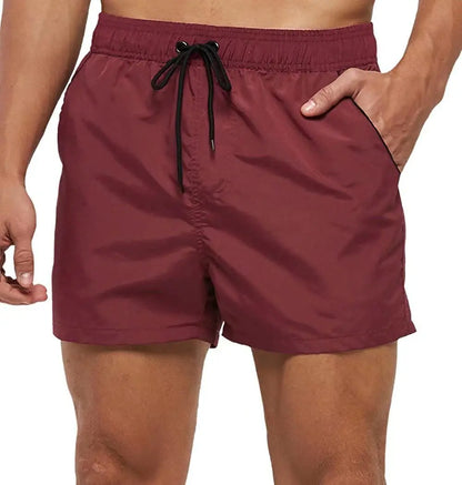 Men’s & Teens’ Quick-Dry Swim Shorts – Elastic Waist with Mesh Lining