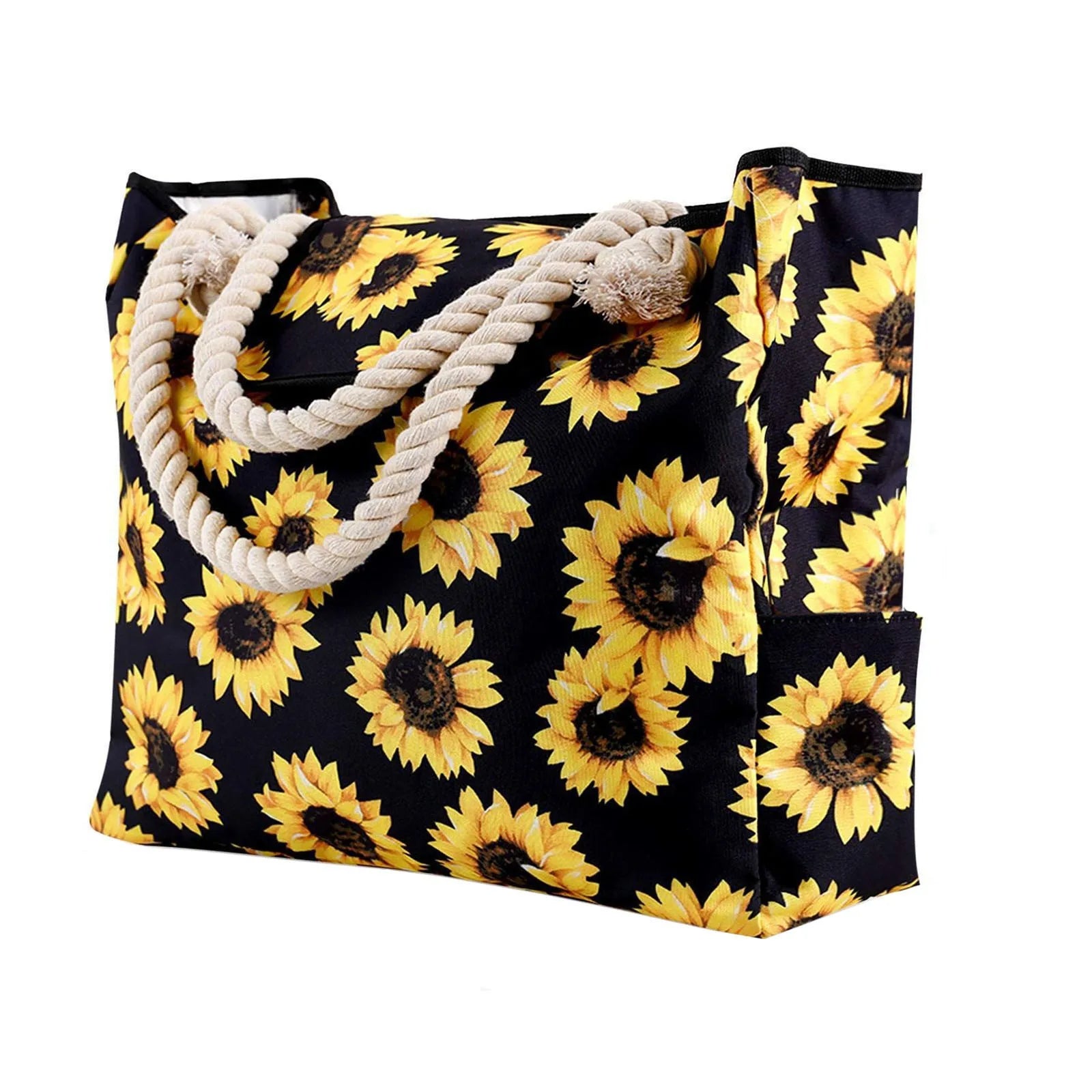 Striped Rope-Handle Beach Tote - The Dock Drop