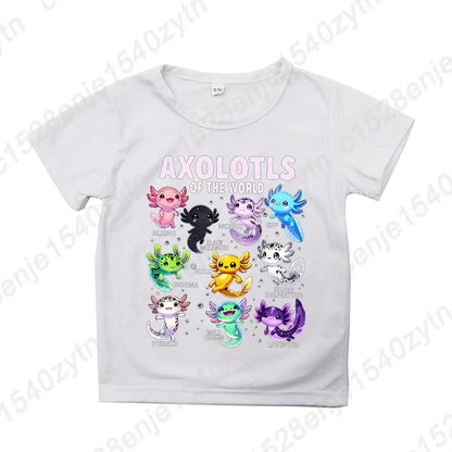 Kids’ Axolotl Graphic Tee – Soft, Comfy Crewneck