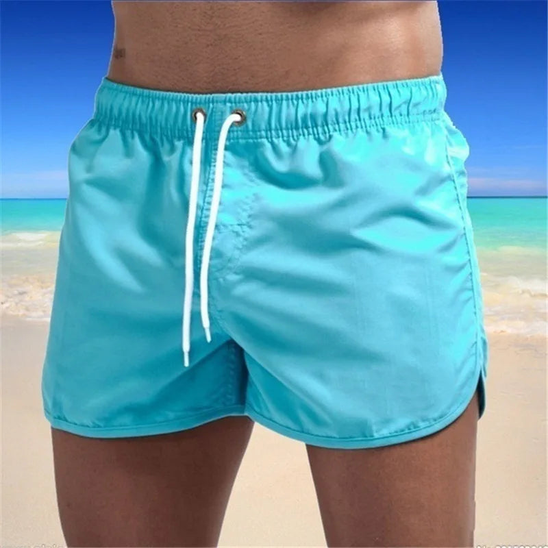 Men’s Quick-Dry Color Block Swim Shorts