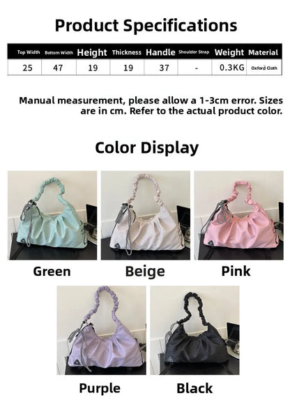 Women’s Ruched Gym Bag – Shoe Pocket, Wet Compartment & Yoga Mat Strap