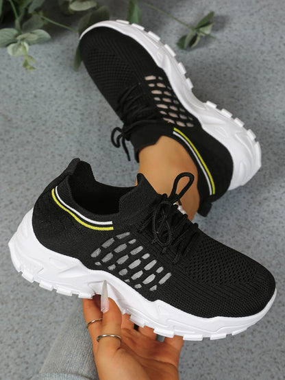 Women's peek-a-boo mesh Leopard print sneakers