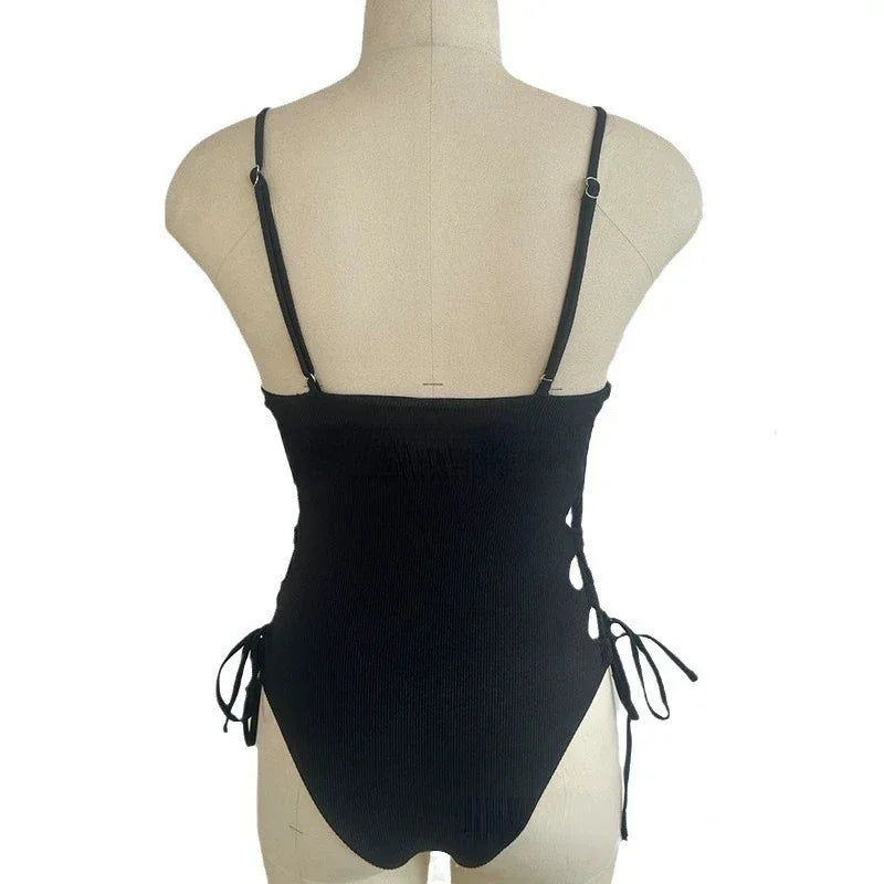 Women’s Cut-Out One-Piece Swimsuit – Adjustable Fit