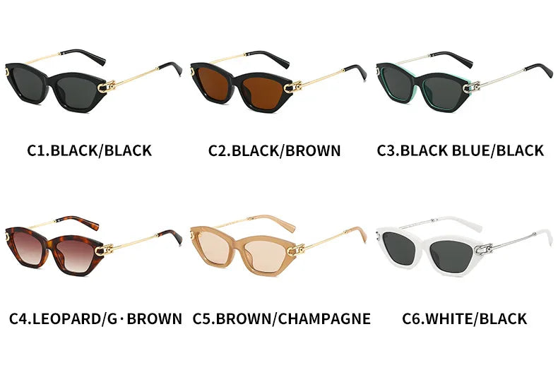 Silver-Accent Square UV400 Sunglasses