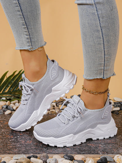 Women's peek-a-boo mesh Leopard print sneakers
