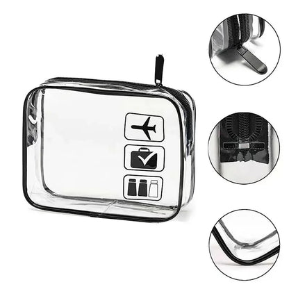 Clear PVC Travel Toiletry Bag – Zip Pouch for Cruise & Air Travel