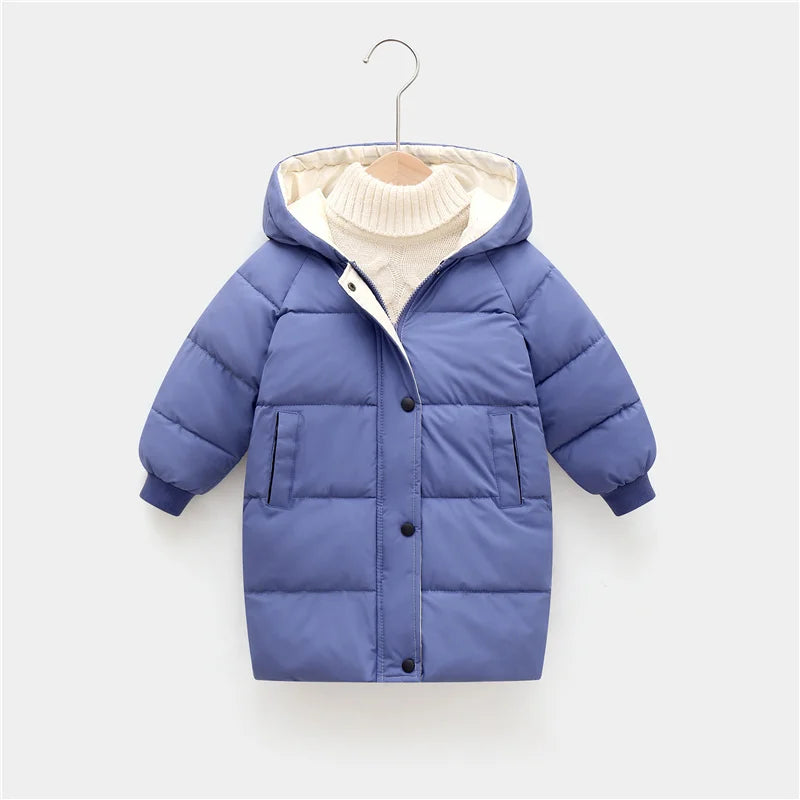 Kids Hooded Puffer Jacket – Warm, Lightweight, Zip Front (Unisex)