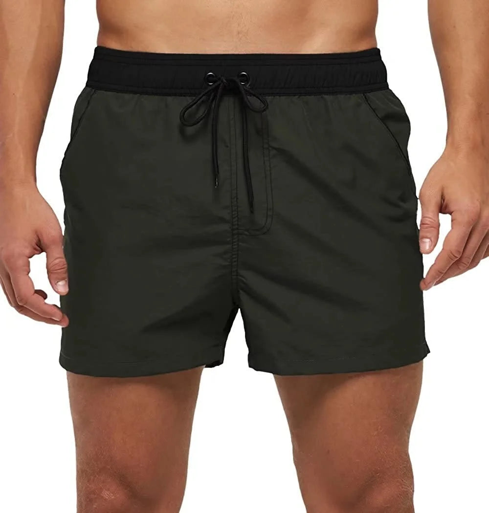 Men’s & Teens’ Quick-Dry Swim Shorts – Elastic Waist with Mesh Lining